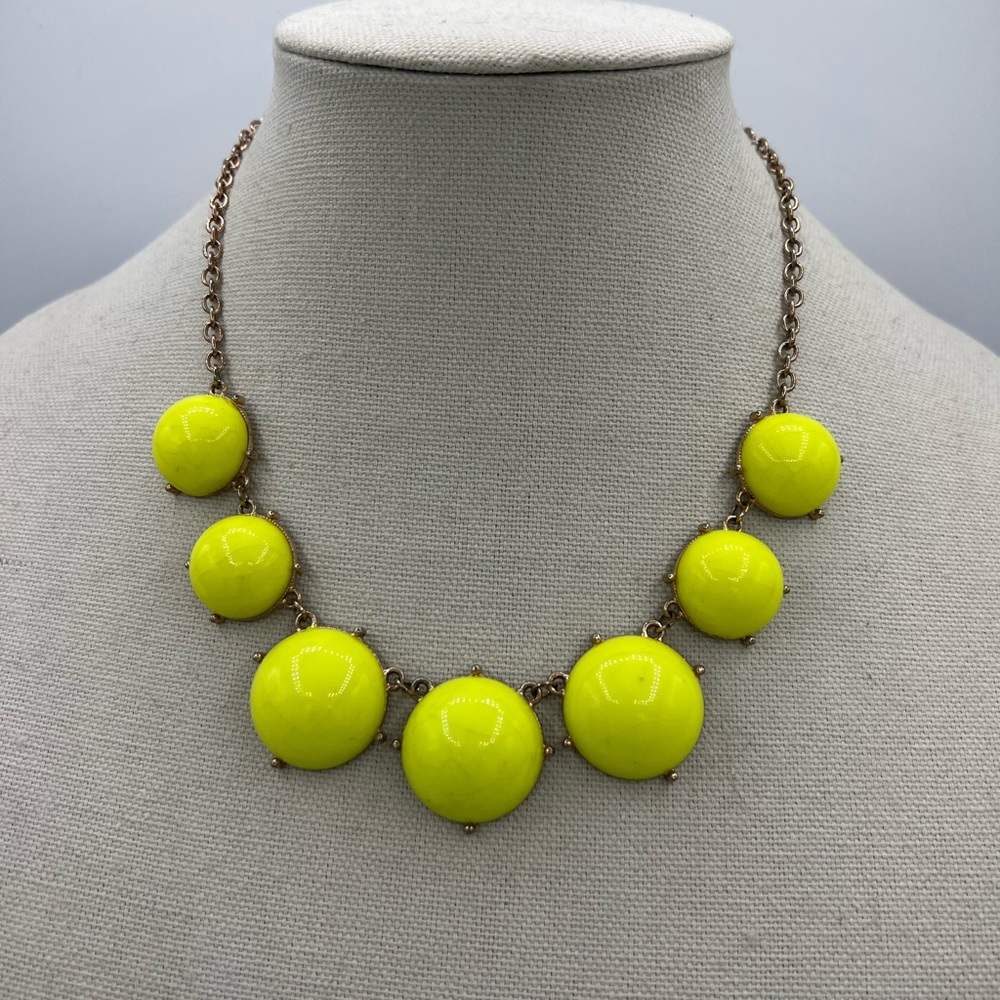 3/$30 Neon Yellow Bubble Necklace